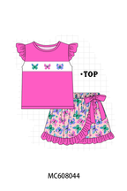 PO101 Magenta butterfly embroidery ruffle collection