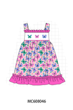 PO101 Magenta butterfly embroidery ruffle collection