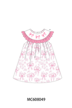 PO101 Pink bow embroidery ruffle collection