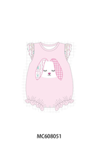 PO101 Pink easter bunny applique floral gingham collection
