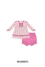 PO101 Pink bunny print ruffle collection