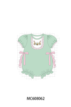 PO101 Sage easter bunny embroidery stripe collection