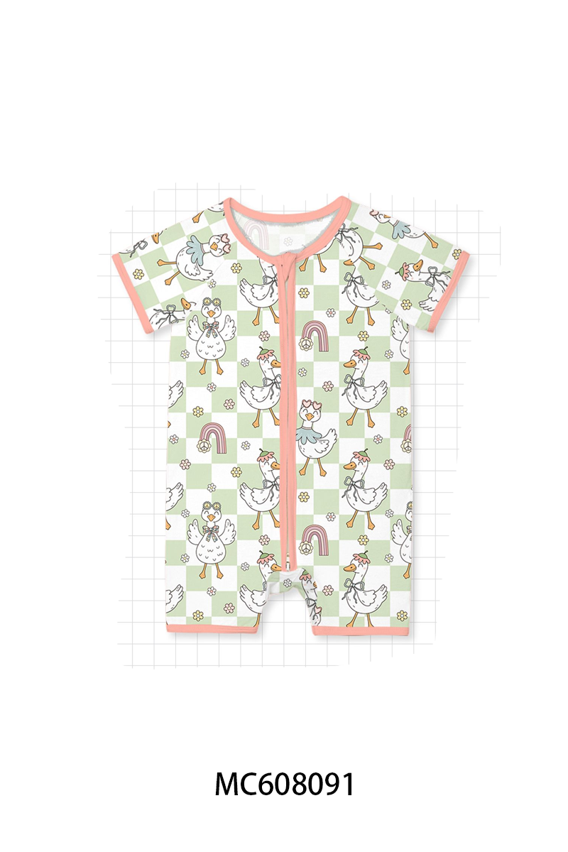 PO101 Green checkered goose bamboo collection