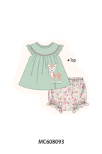 PO101 Sage deer applique floral collection