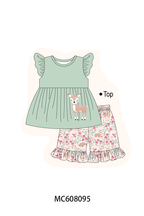 PO101 Sage deer applique floral collection