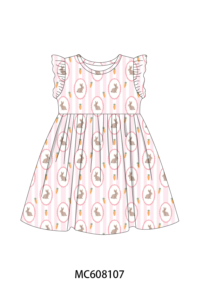 PO101 Pink easter bunny carrot print collection