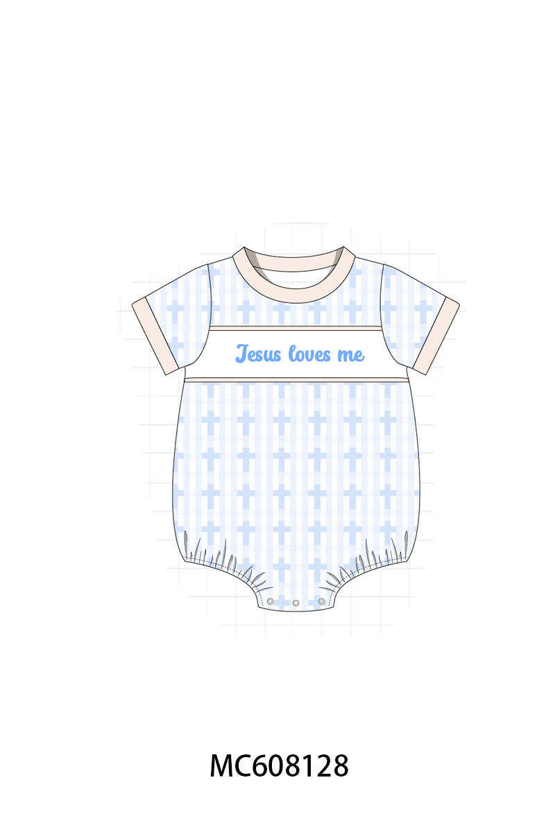 PO101 Pink Jesus Loves Me embroidery cross collection