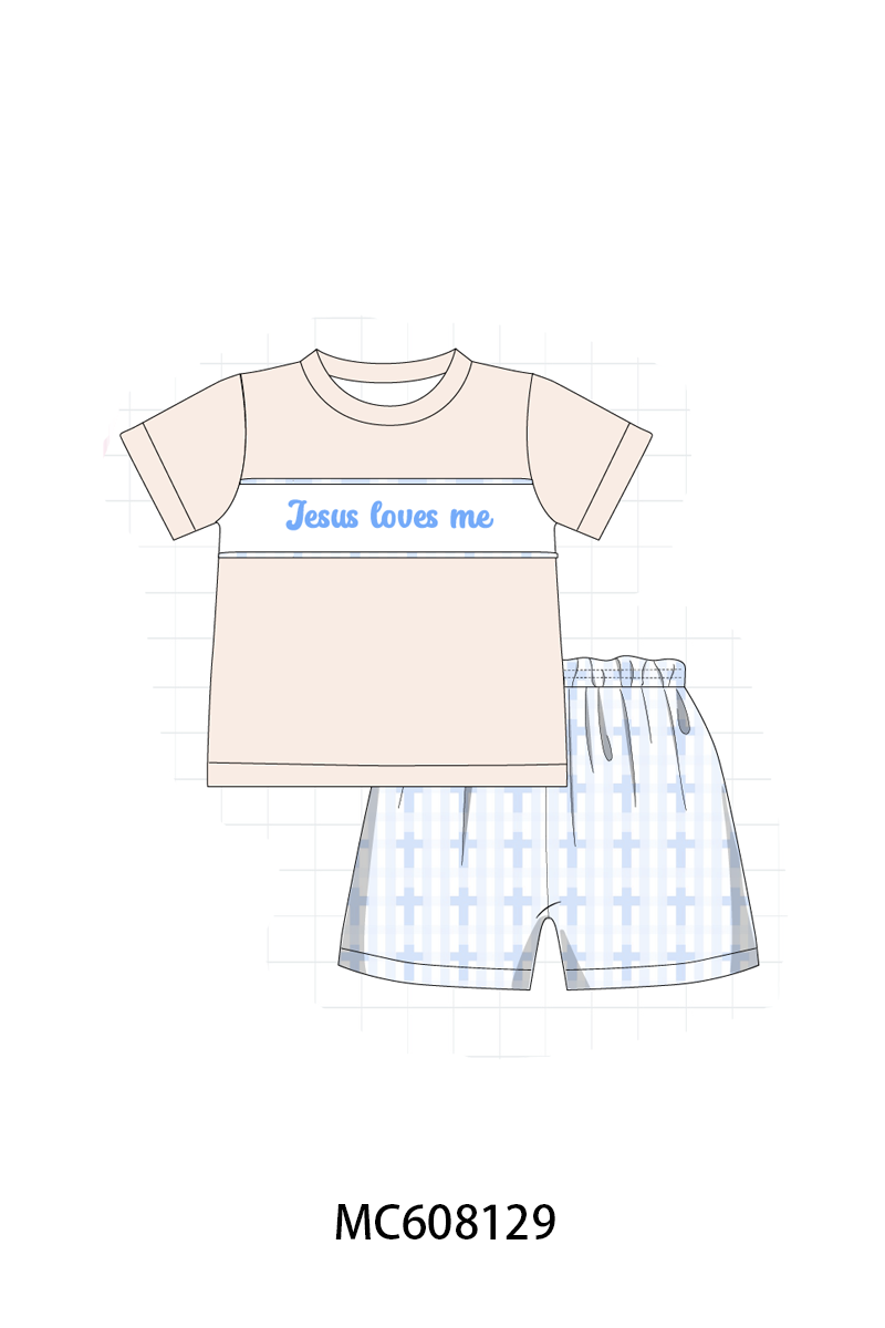 PO101 Pink Jesus Loves Me embroidery cross collection