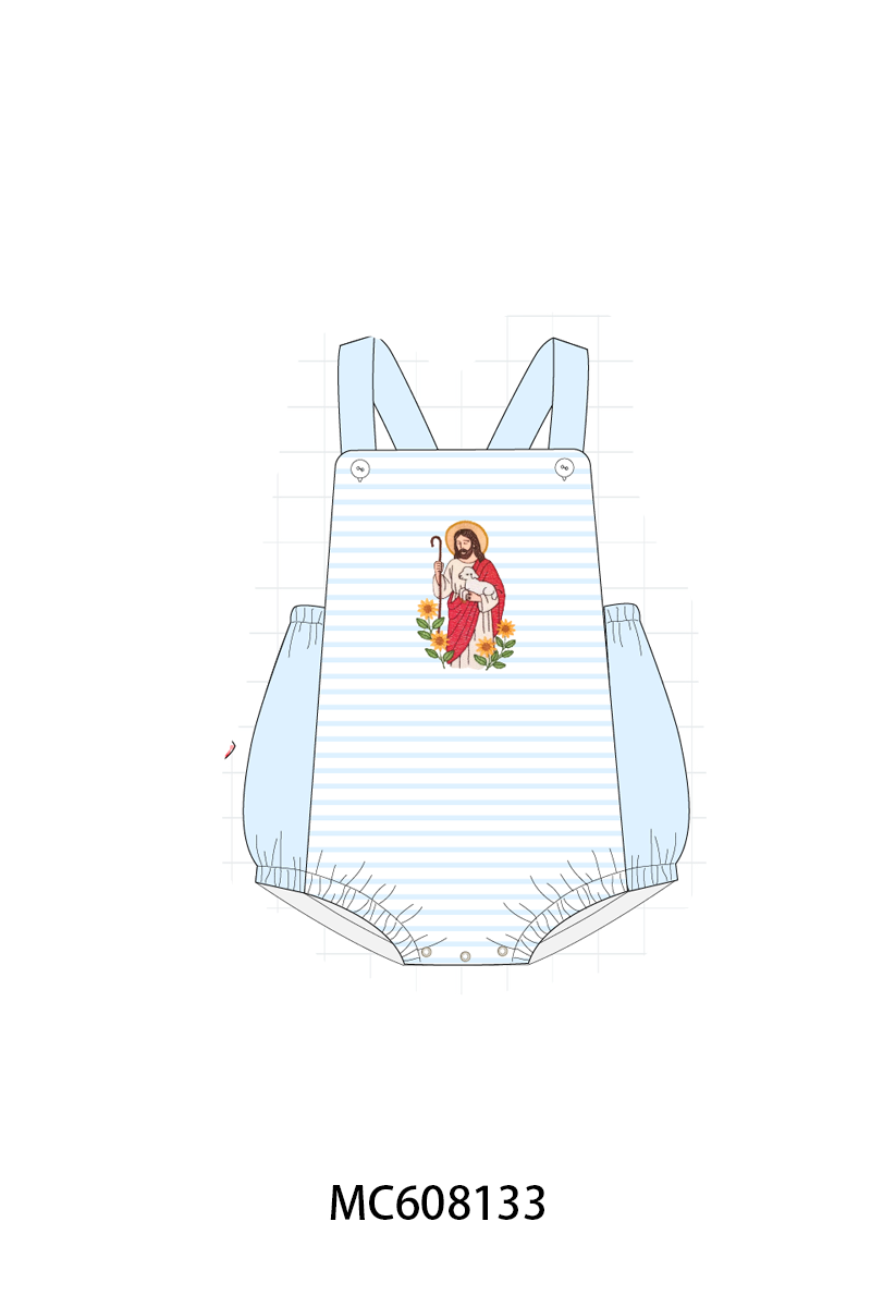 PO101 Jesus embroidery gingham collection