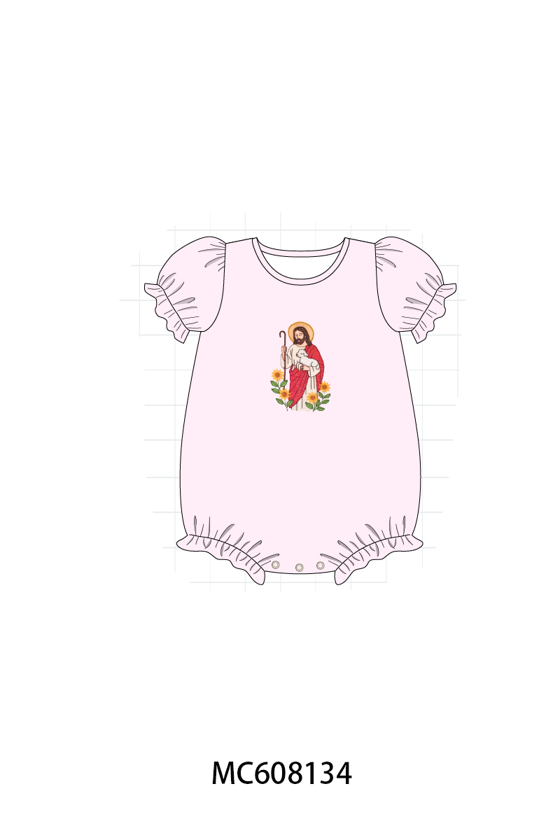 PO101 Jesus embroidery gingham collection
