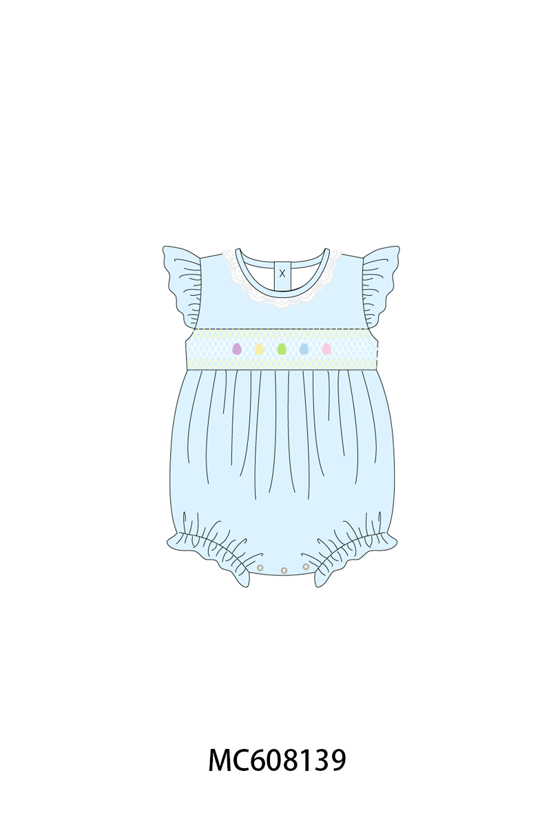 PO101 Blue&pink easter egg smocked collection