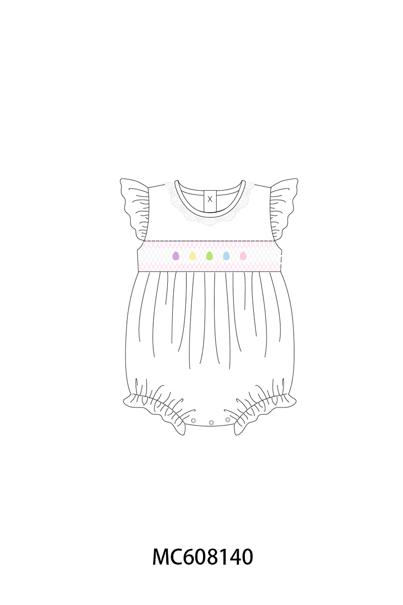 PO101 Blue&pink easter egg smocked collection