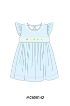 PO101 Blue&pink easter egg smocked collection