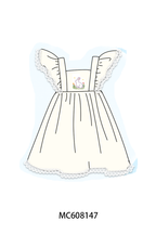 PO101 Cream easter bunny embroidery lace collection
