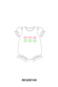 PO101 Green clover applique gingham collection