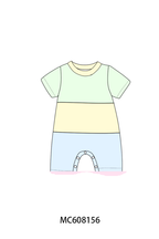PO101 Pink color block smocked ruffle collection