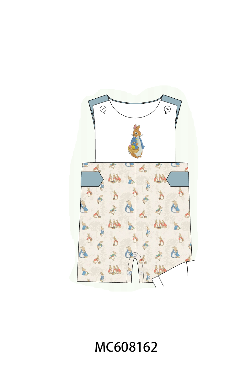 PO101 Teal easter bunny embroidery collection