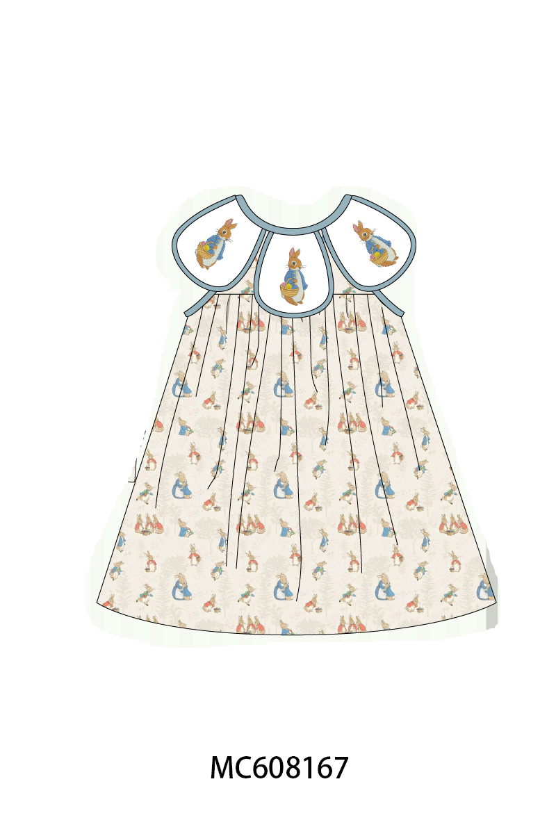 PO101 Teal easter bunny embroidery collection