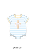 PO101 Blue easter cross floral embroidery collection