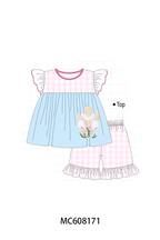 PO101 Blue easter cross floral embroidery collection