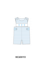 PO101 Pink&blue cross embroidery stripe collection 2