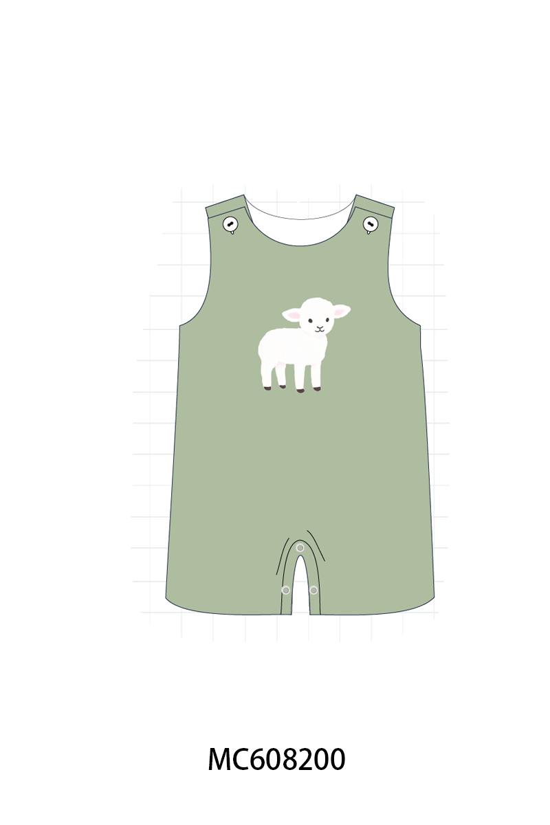 PO101 Pink&green sheep embroidery collection
