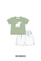 PO101 Pink&green sheep embroidery collection