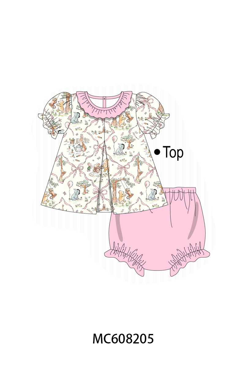 PO101 Pink winnie bear bow collection
