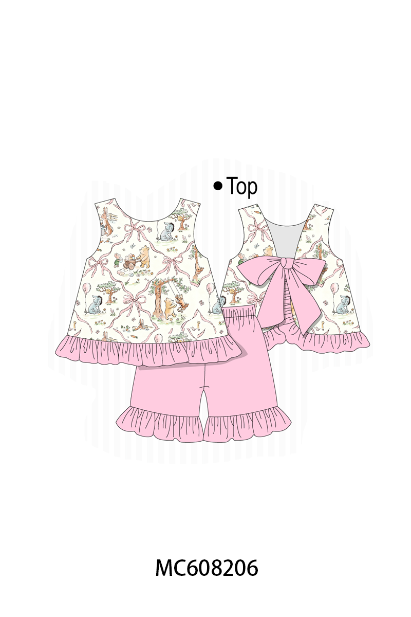 PO101 Pink winnie bear bow collection