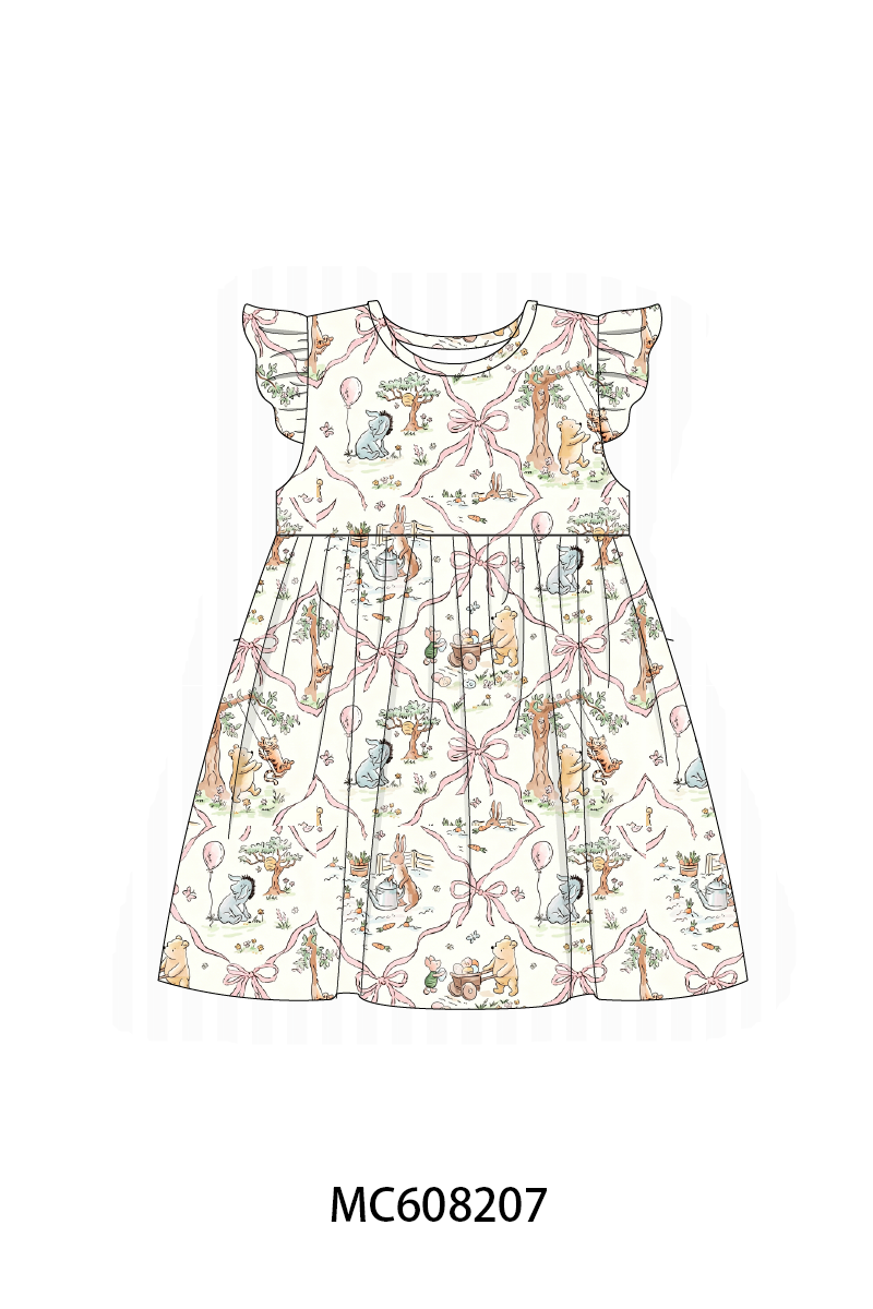 PO101 Pink winnie bear bow collection