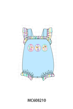 PO101 Blue goose applique gingham collection
