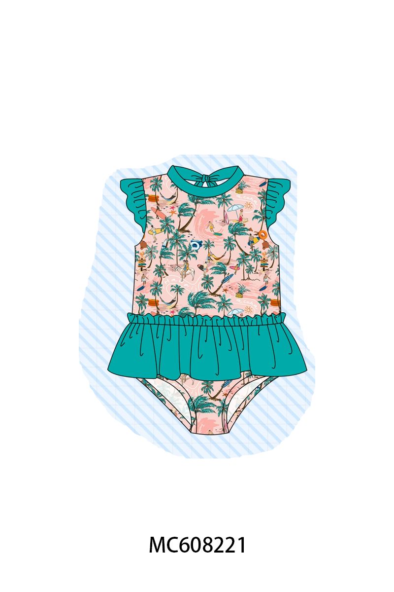 PO101 Green Aloha Hawaii swimsuit collection
