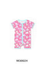 PO101 Pink palm tree print bamboo collection