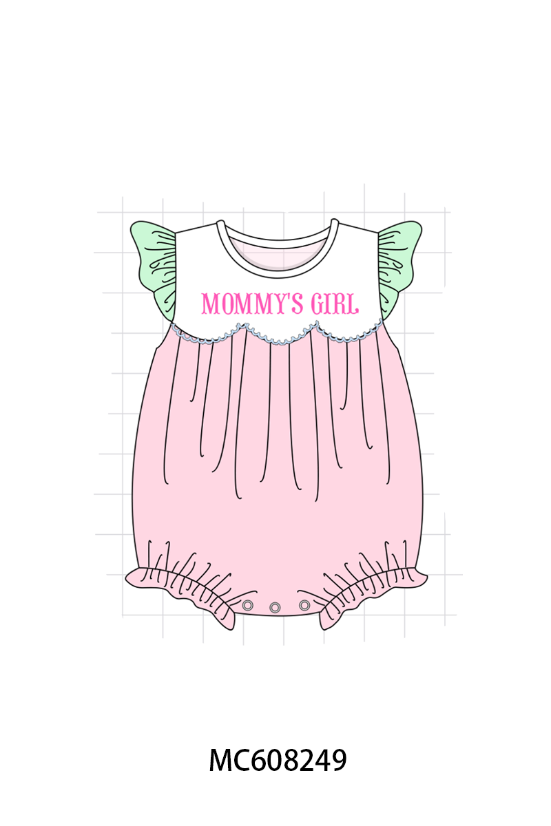 PO101 Pink Mommy's Girl embroidery patchwork collection