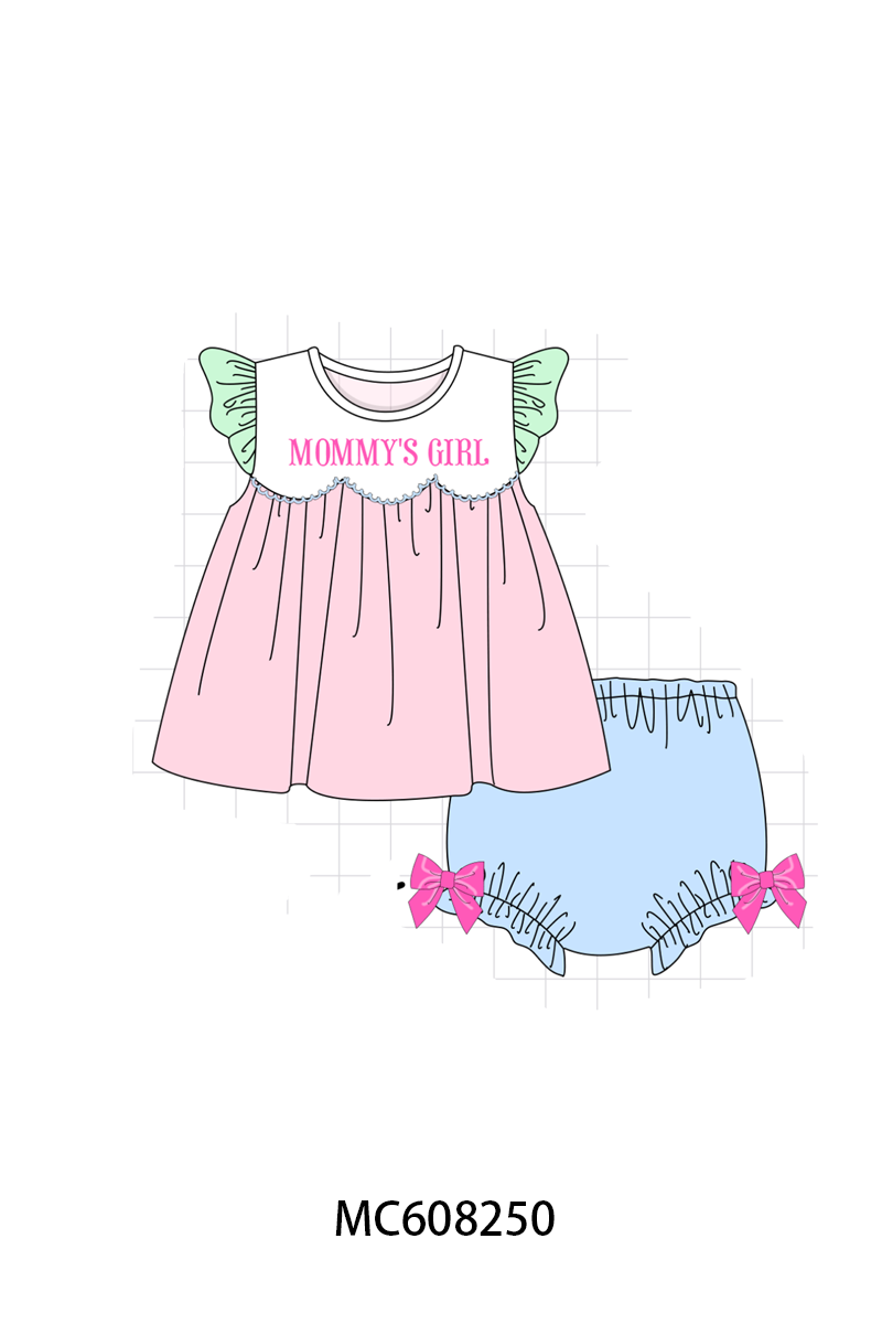 PO101 Pink Mommy's Girl embroidery patchwork collection