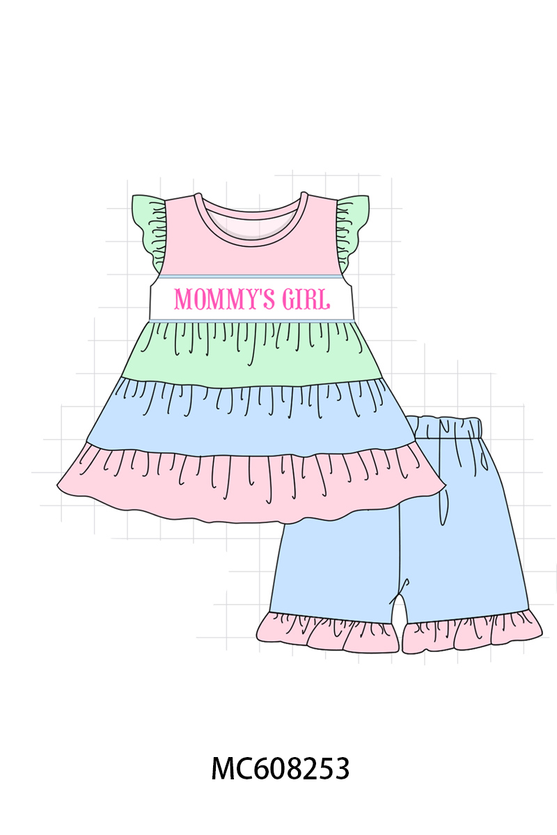 PO101 Pink Mommy's Girl embroidery patchwork collection