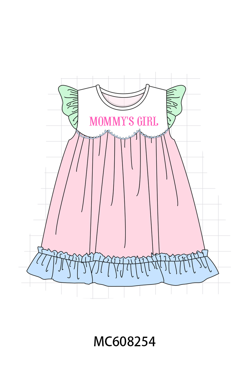 PO101 Pink Mommy's Girl embroidery patchwork collection