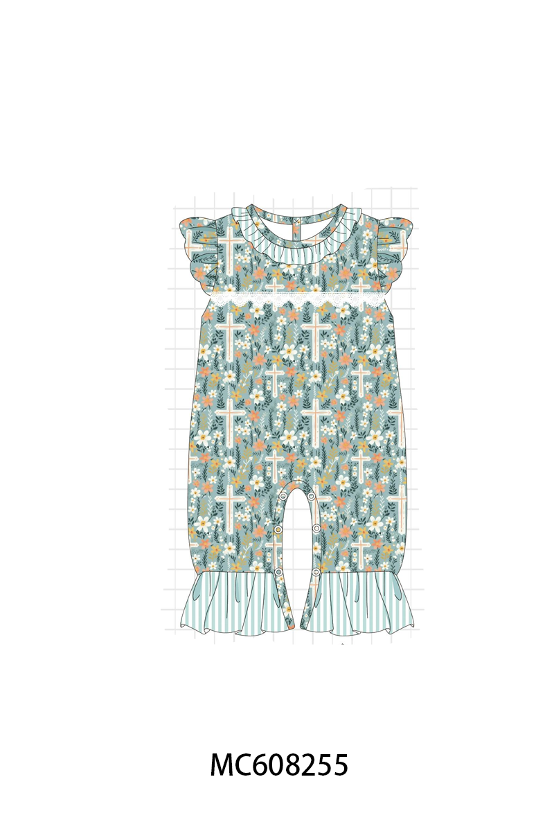 PO101 Easter cross floral stripe collection