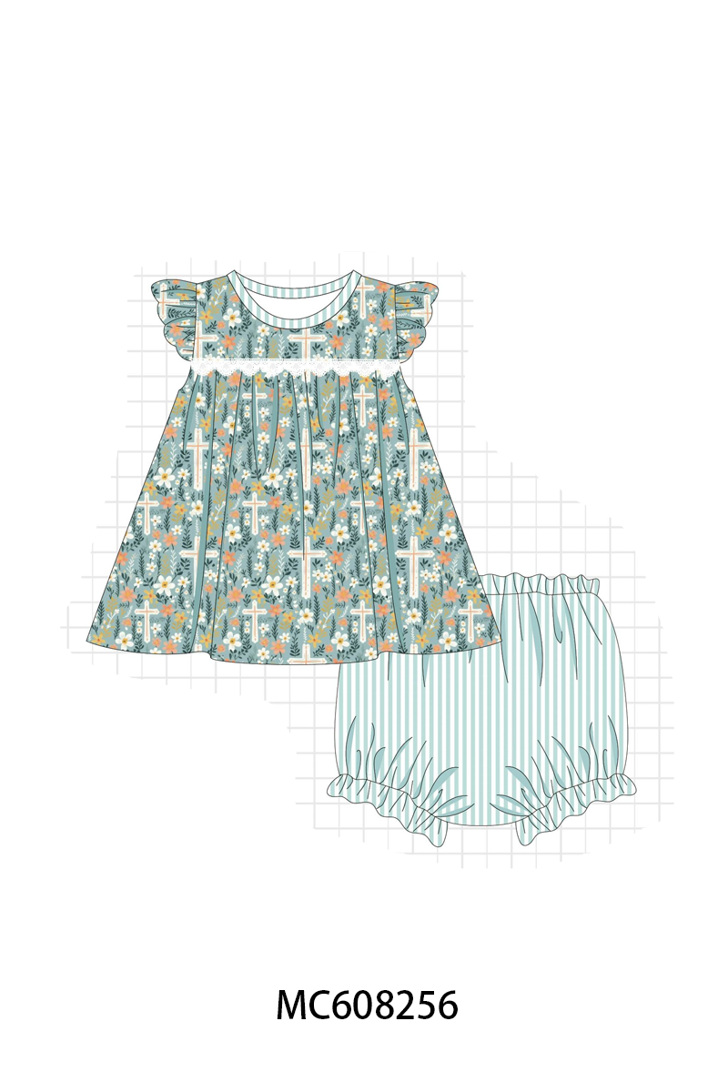 PO101 Easter cross floral stripe collection