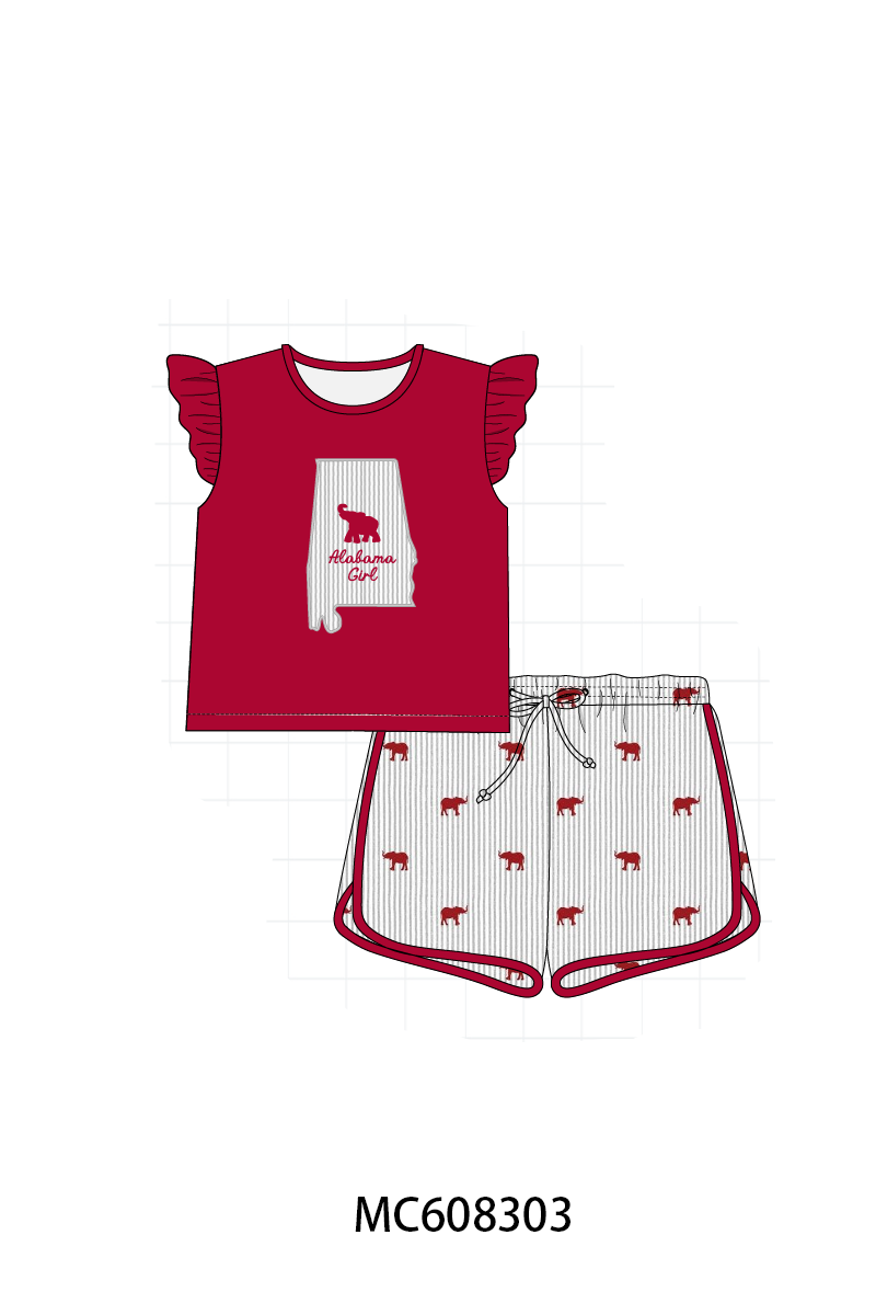 PO101 Red Alabama embroidery collection 1