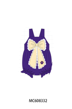 PO101 Purple LSU embroidery gingham collection 1