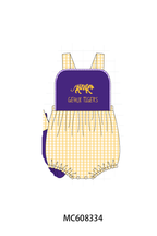 PO101 Purple LSU embroidery gingham collection 1