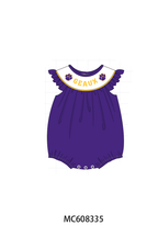 PO101 Purple LSU embroidery gingham collection 1
