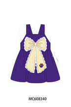 PO101 Purple LSU embroidery gingham collection 1