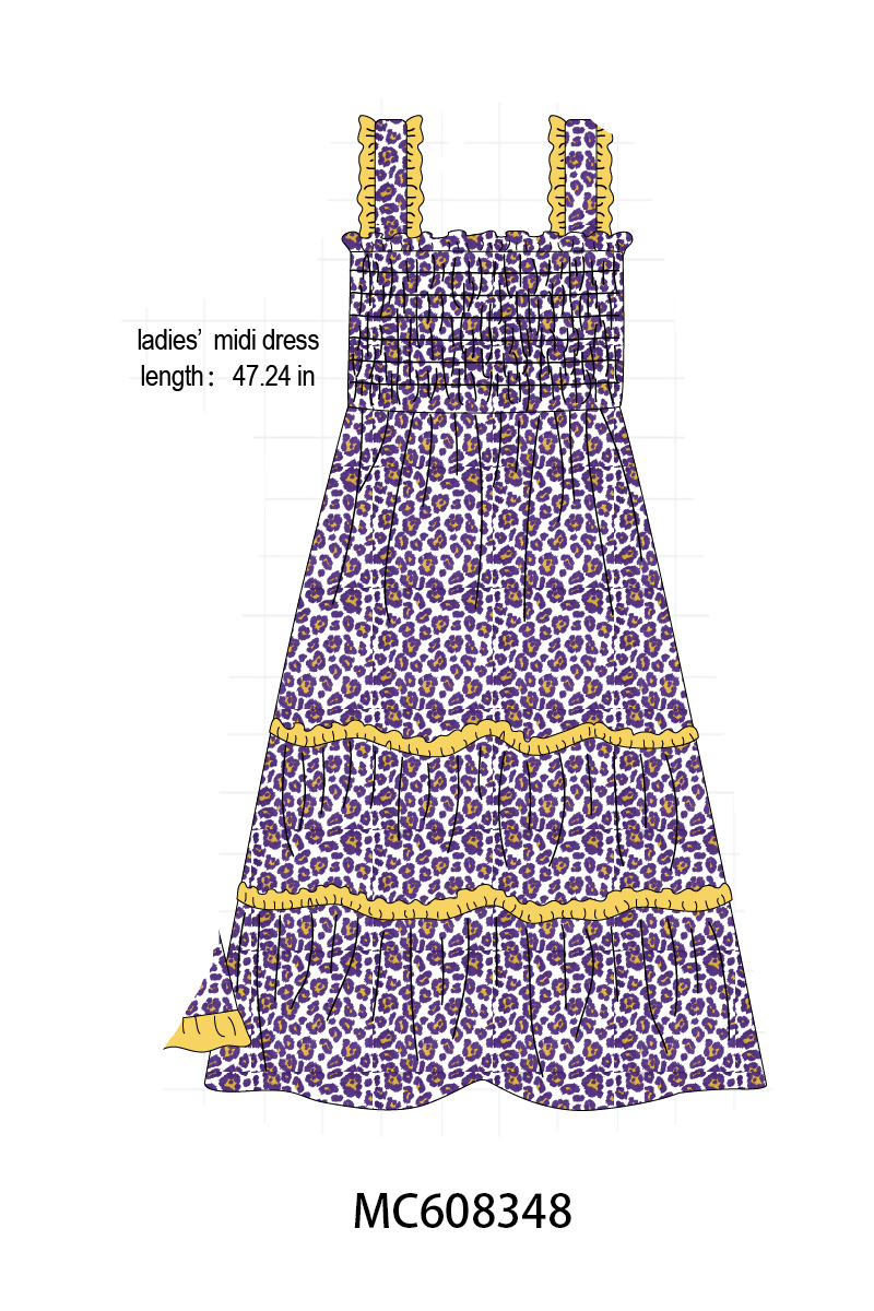 PO101 Purple LSU embroidery gingham collection 2