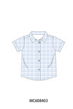 PO101 Blue floral bow plaid ruffle collection 1