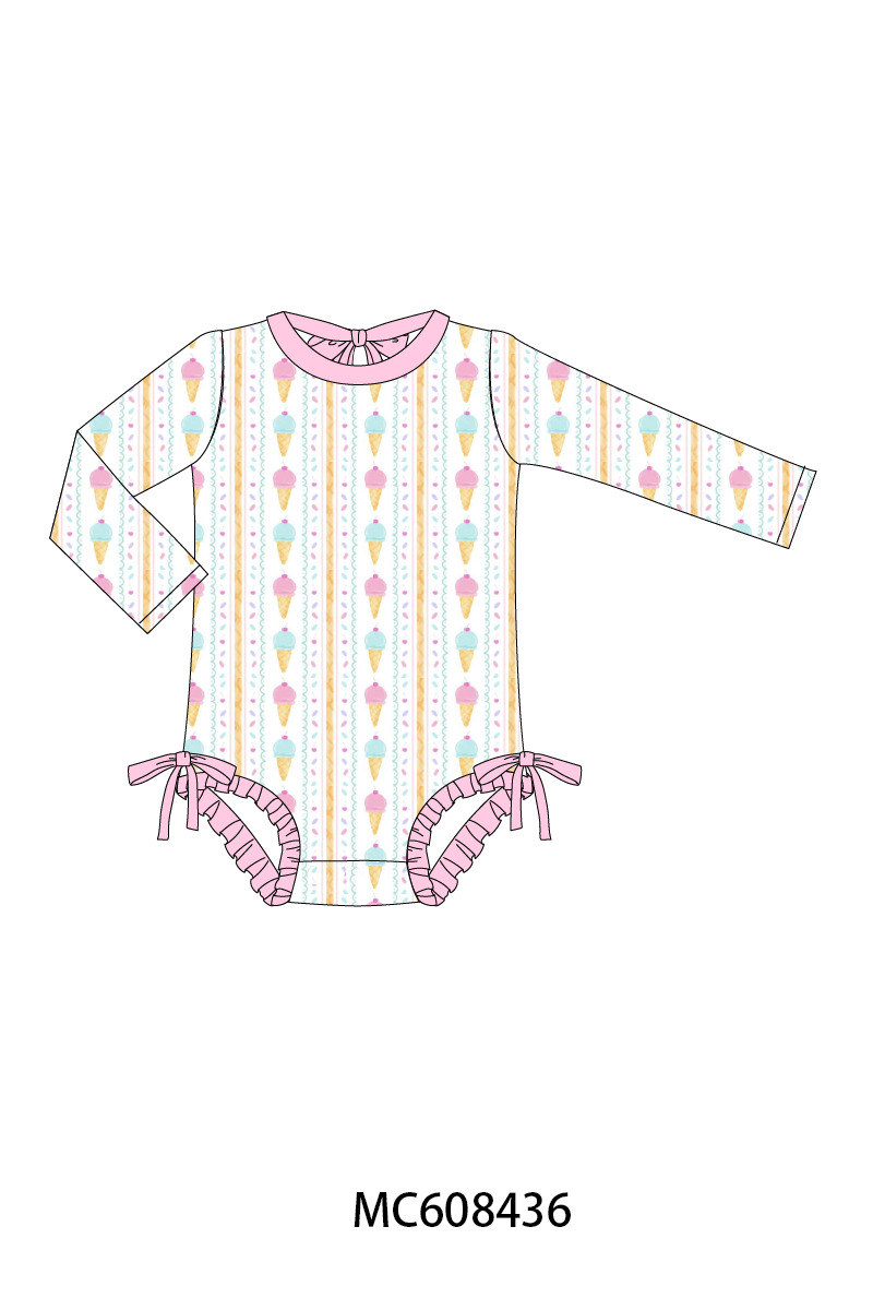 PO101 Pink ice cream bow lace collection