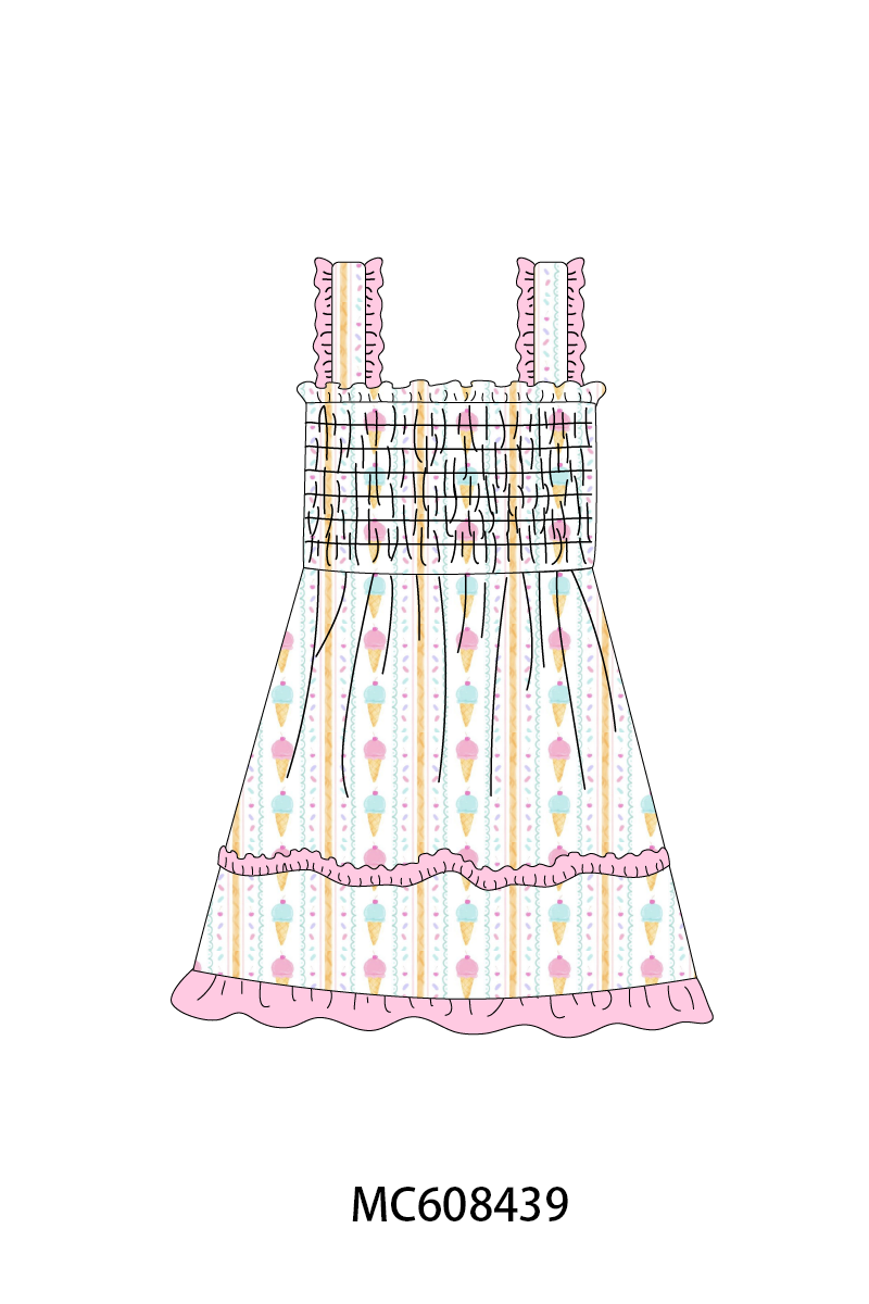 PO101 Pink ice cream bow lace collection
