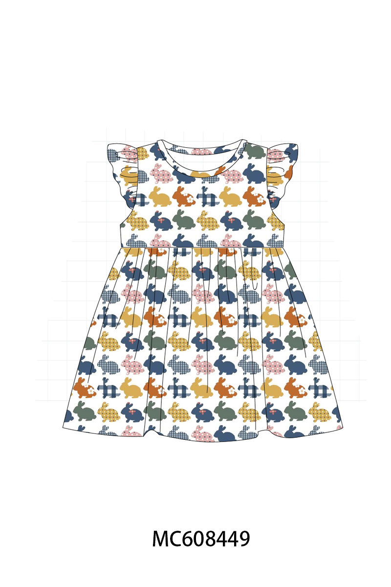 PO101 Sage easter bunny plaid ruffle collection