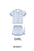 PO101 Blue easter bunny bow embroidery gingham collection